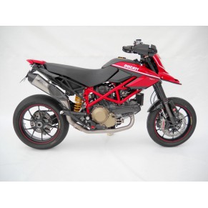 Ligne complète haute 2 en 1 inox titane Racing pour HYPERMOTARD 1100