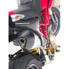 Ligne complète haute 2 en 1 inox Racing pour HYPERMOTARD 1100 EVO