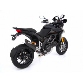 Ligne complète 2 en 1 inox Alu noir Homologuée pour MULTISTRADA 1200 