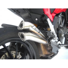 Silencieux V2 inox Racing pour MULTISTRADA 1200 