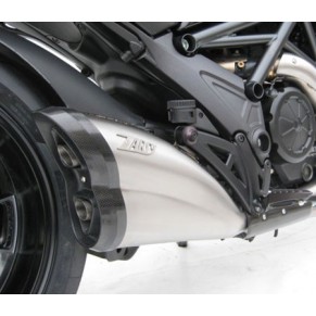 Silencieux inox Racing avec embout carbone pour DIAVEL