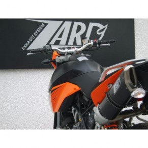 Silencieux double sortie aluminium noir Racing pour 990 SUPERDUKE