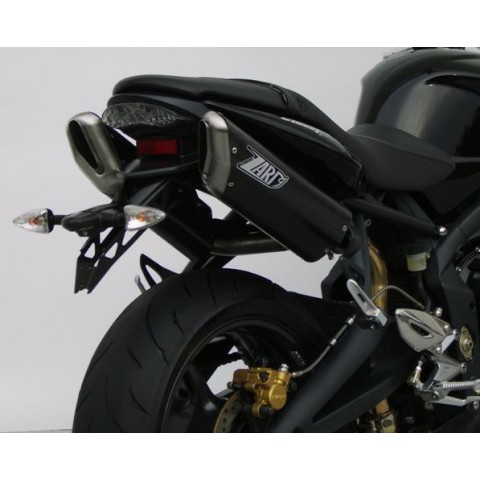 2 Silencieux Penta inox Alu noir Homologués pour STREET TRIPLE 675