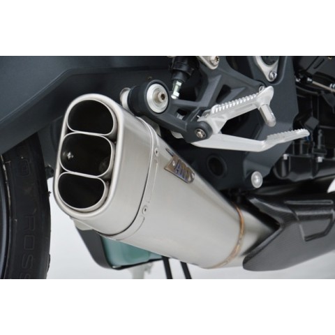 Silencieux bas inox Racing triple sortie pour STREET TRIPLE