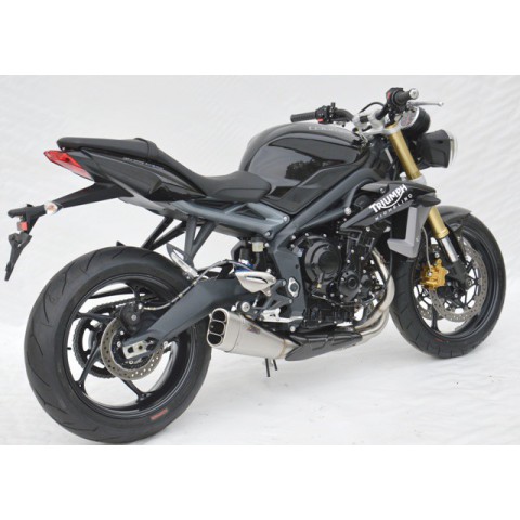 Silencieux bas inox Homologué triple sortie pour STREET TRIPLE