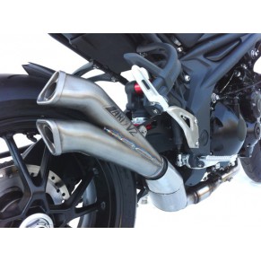 Silencieux type V2 inox Racing pour SPEED TRIPLE