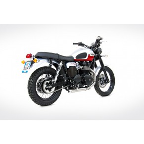 Ligne complète 2-1 basse CROSS inox injection Racing pour SCRAMBLER 900/ BONNEVILLE/ THRUXTON