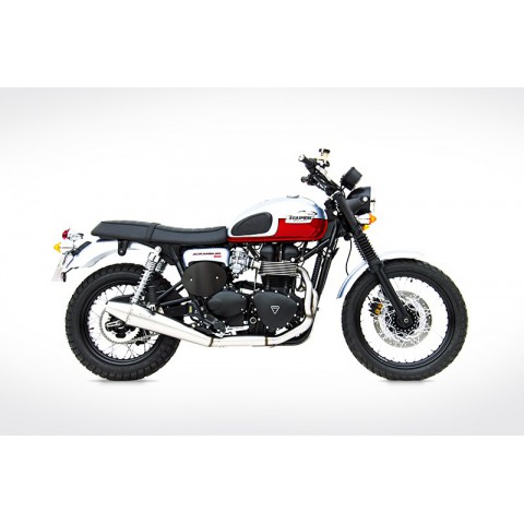 Ligne complète 2-1 basse "Short" inox Homologuée Cat. injection pour SCRAMBLER / BONNEVILLE / THRUXTON