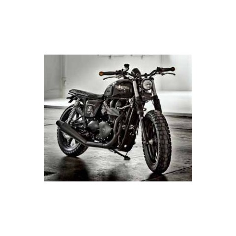 Ligne complète 2-1 basse "Short" inox Homologuée carburateur pour SCRAMBLER / BONNEVILLE / THRUXTON