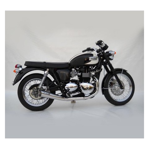 Ligne complète 2-1 basse "Sport" inox Homologuée carburateur pour SCRAMBLER / BONNEVILLE / THRUXTON