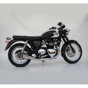 Ligne complète 2-1 basse "Sport" inox Homologuée Cat. injection pour SCRAMBLER / BONNEVILLE / THRUXTON