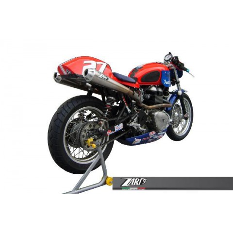 Ligne complète 2-2 modèle "TROFEO" inox Racing pour THRUXTON