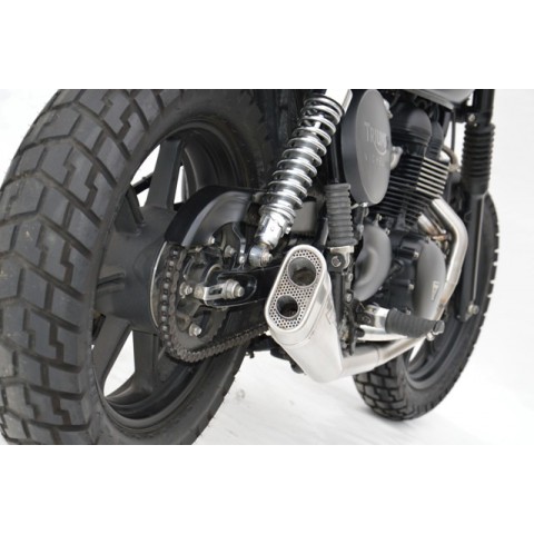 Ligne complète 2-1 basse "Short" inox Homologuée Cat. injection pour SCRAMBLER / BONNEVILLE / THRUXTON